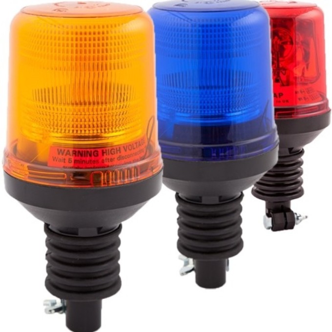 Girofar Xenon 12/24V cu prindere cap de bara si amortizor vibratii (FLEXI DIN POLE)